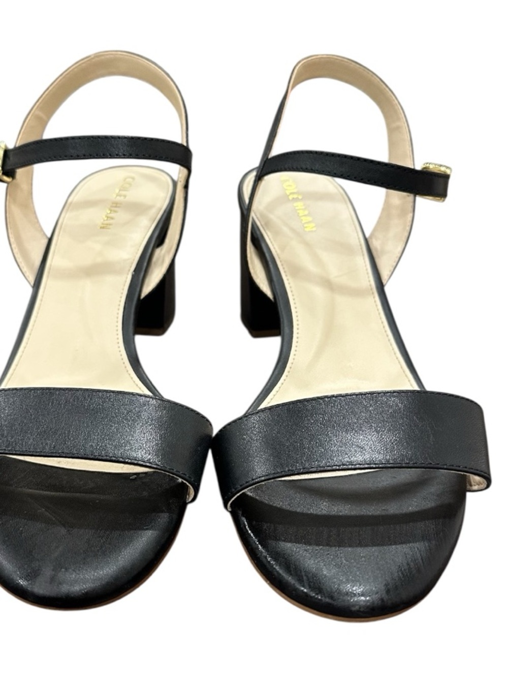 Cole Haan Josie Black Block Heel Sandal Size 9 - Picture 3 of 4